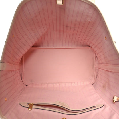 Louis Vuitton Damier Azur Braided Neverfull MM Pink 6 of 10