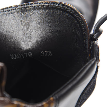 Louis Vuitton Suede Calfskin Monogram Laureate Platform Desert Boots 37.5 Black 8 of 9