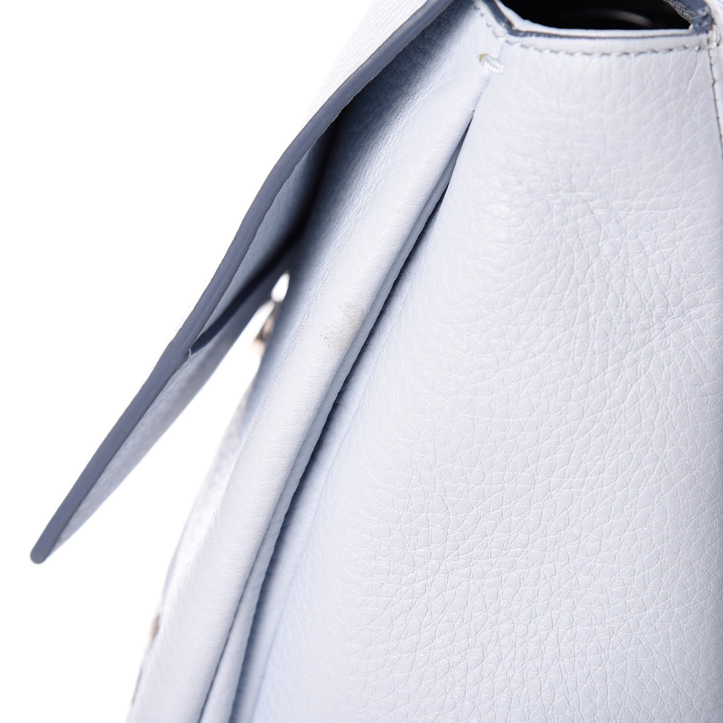 Calfskin Small Pandora Pure Flap Bag Light Blue