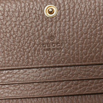 Gucci Dollar Calfskin GG Supreme Monogram GG Marmont Card Case Porcelain Rose Beige Ebony 6 of 8