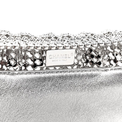 Chanel Crystal Embellished Metallic Lambskin Mini Chanel 22 Silver 5 of 11
