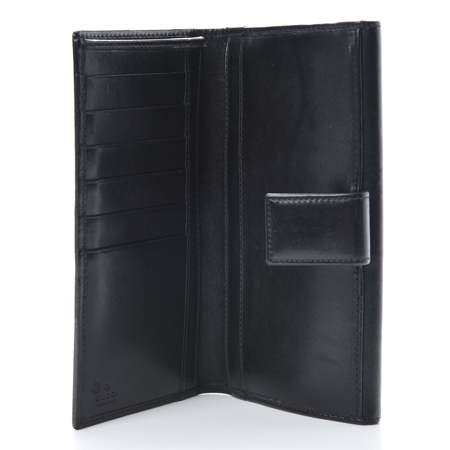 Calfskin Monogram Continental Flap Wallet Black