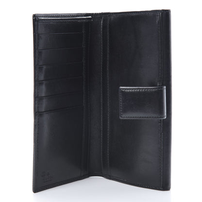 Gucci Calfskin Monogram Continental Flap Wallet Black 6 of 12