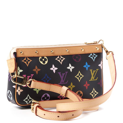 Louis Vuitton Monogram Multicolor Pochette Accessories Black Long Strap 4 of 10