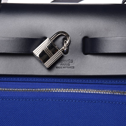 Hermes Toile Vache Hunter Herbag Zip 31 PM Bleu Electrique Bleu Indigo 7 of 11