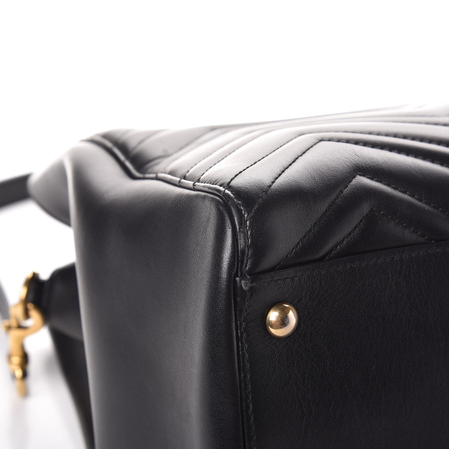 Gucci Calfskin Matelasse Medium GG Marmont Tote Black 9 of 12