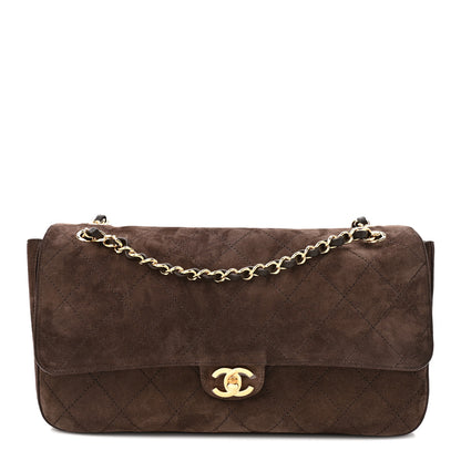 Chanel Suede Calfskin Small Souplissimo Maxi Flap Dark Brown 1 of 11