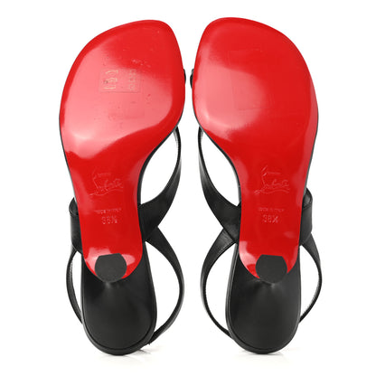 Christian Louboutin Kid Taralita 55 Thong Sandals 38.5 Black 5 of 9