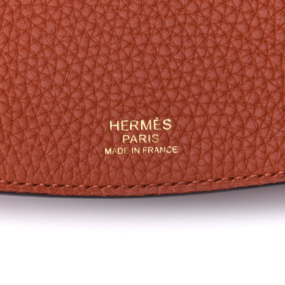 Hermes Taurillon Clemence Chevre Mysore Saut 25 Cuivre Deep Bleu 6 of 10