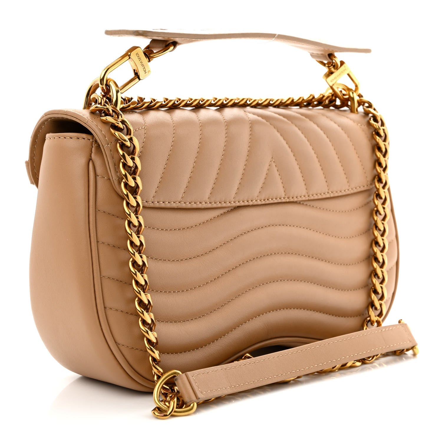Louis Vuitton Calfskin New Wave Chain MM Noisette 3 of 10