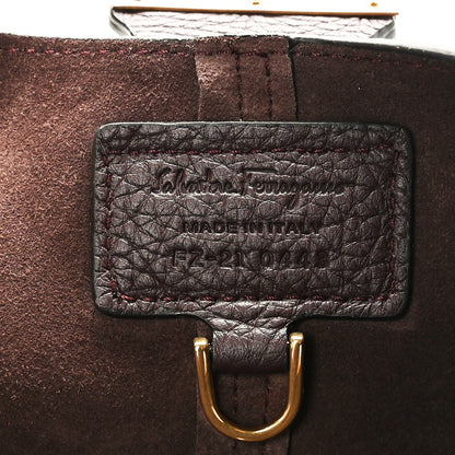 Salvatore Ferragamo Calfskin Margot Hobo Ganache Brown 7 of 9