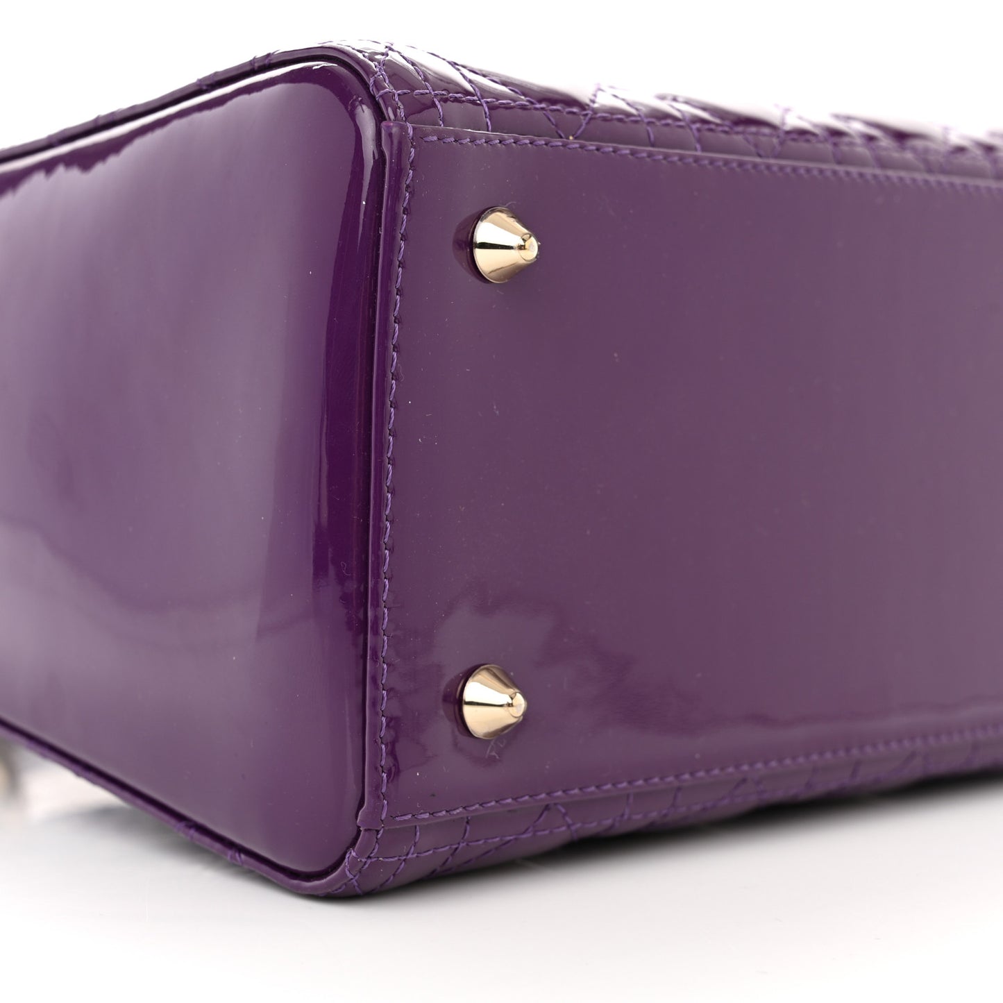Patent Cannage Medium Lady Dior Purple
