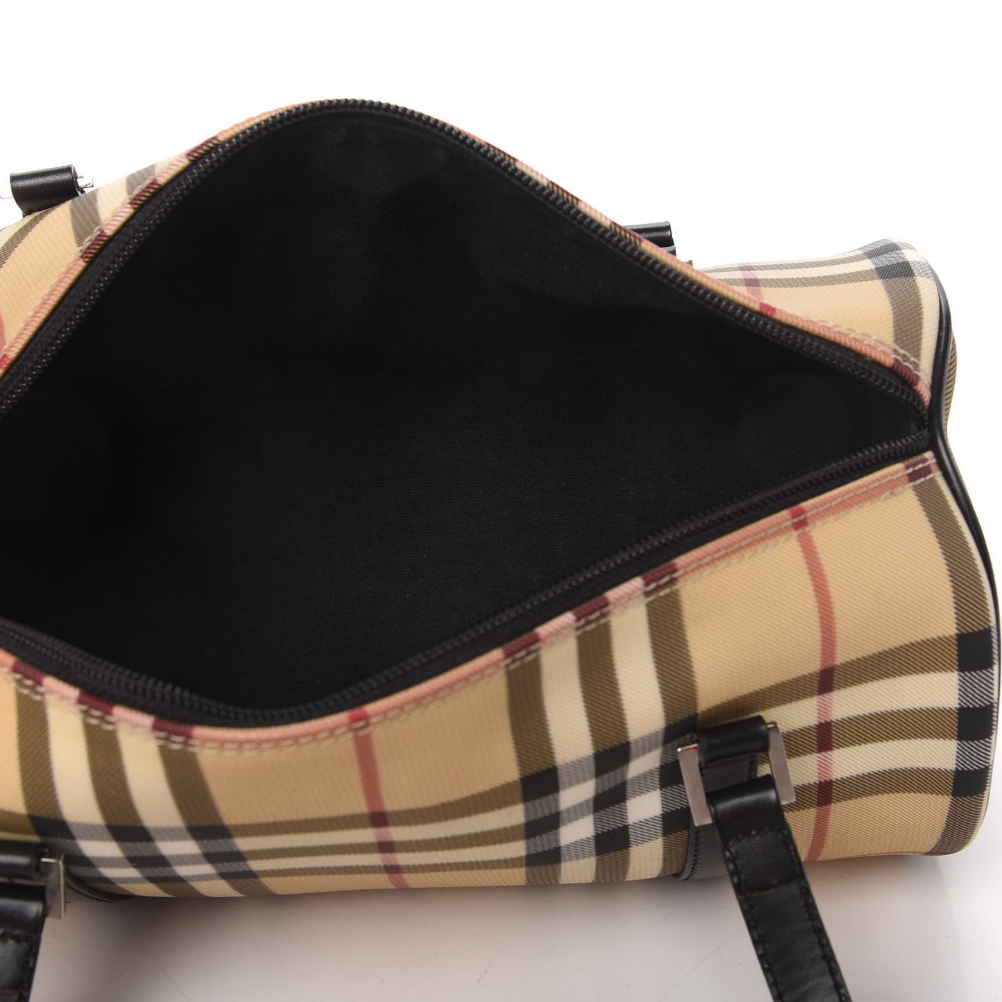 House Check Barrel Bag Black