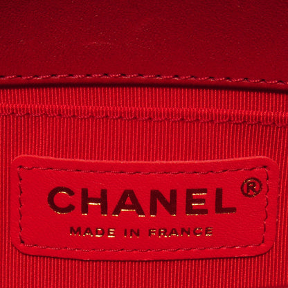 Chanel Lambskin Boy Medium Flap Red 6 of 8