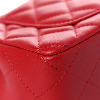 Chanel Lambskin Quilted Mini Rectangular Flap Red 10 of 12