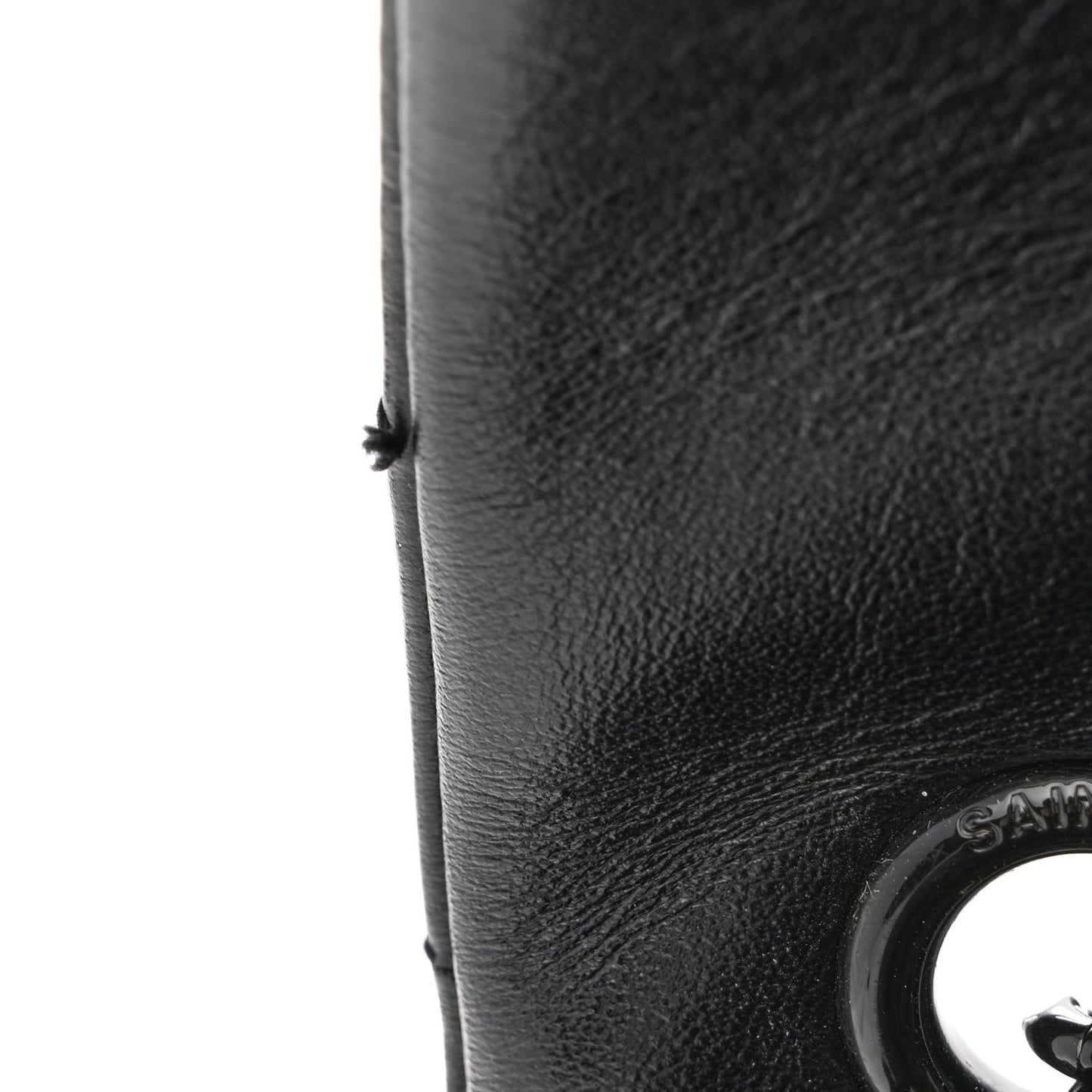 Calfskin Y Quilted Monogram Medium Loulou Chain Satchel Black
