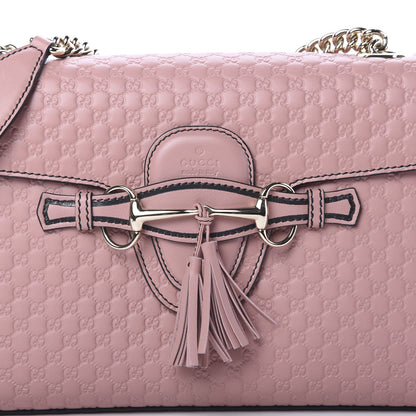 Gucci Microguccissima Medium Emily Chain Shoulder Bag Soft Pink 7 of 9