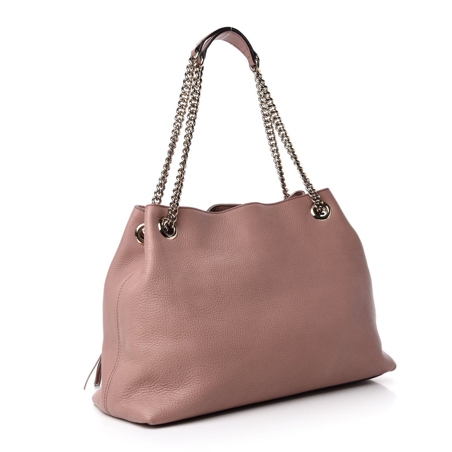 Pebbled Calfskin Medium Soho Chain Shoulder Bag Dark Cipria