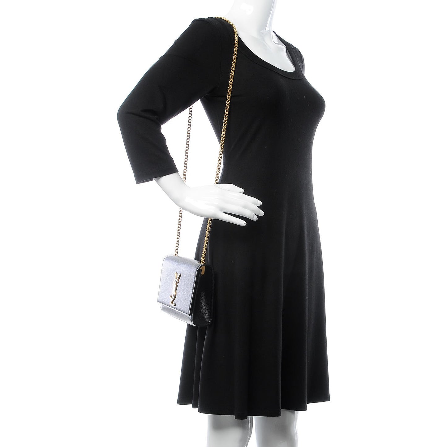 Grain De Poudre Small Monogram Kate Satchel Black