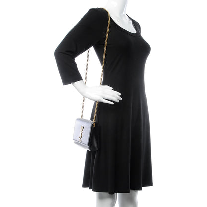 Saint Laurent Grain De Poudre Small Monogram Kate Satchel Black 2 of 9