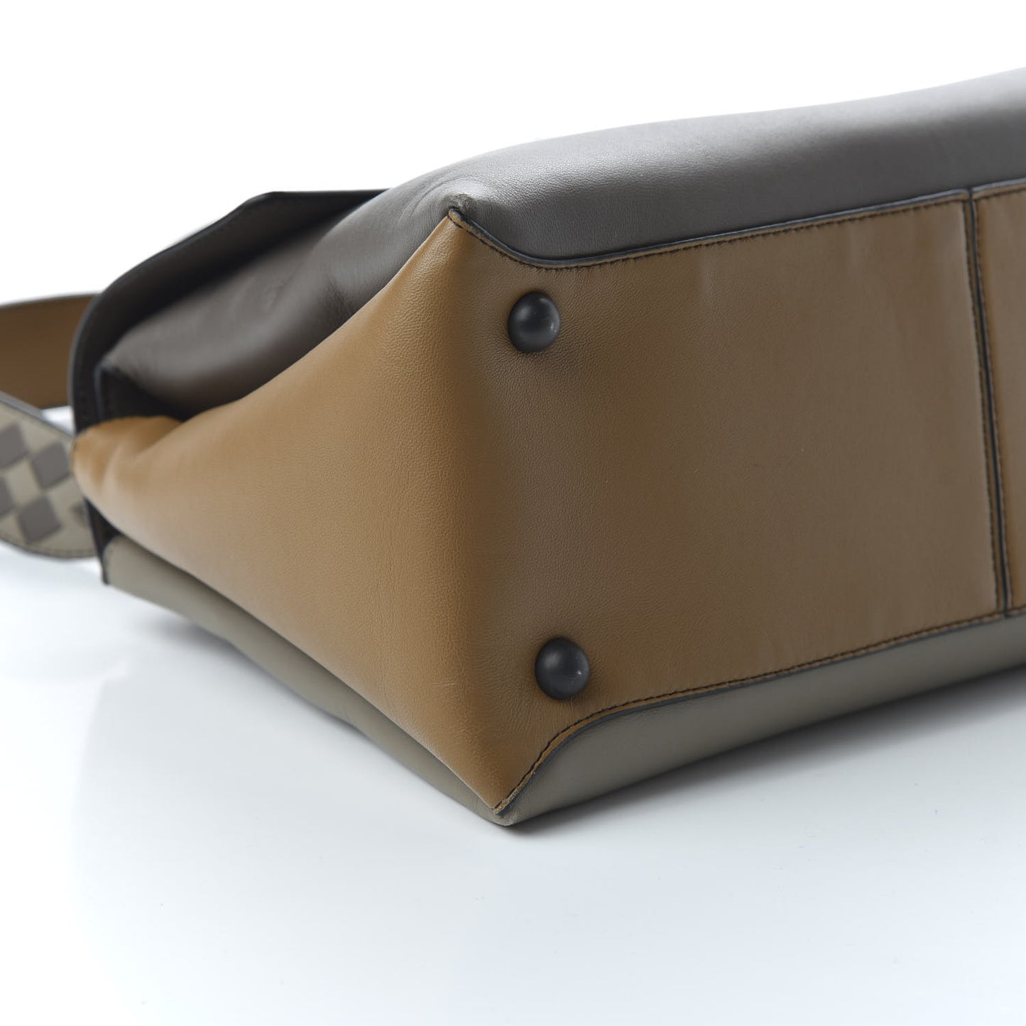 Nappa Multicolor Piazza Bag Steel New Cigar
