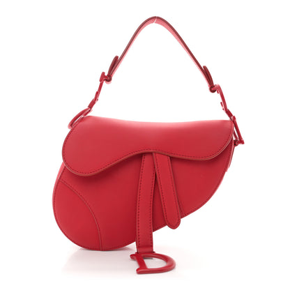 Christian Dior Ultra Matte Calfskin Mini Saddle Bag Red 1 of 12