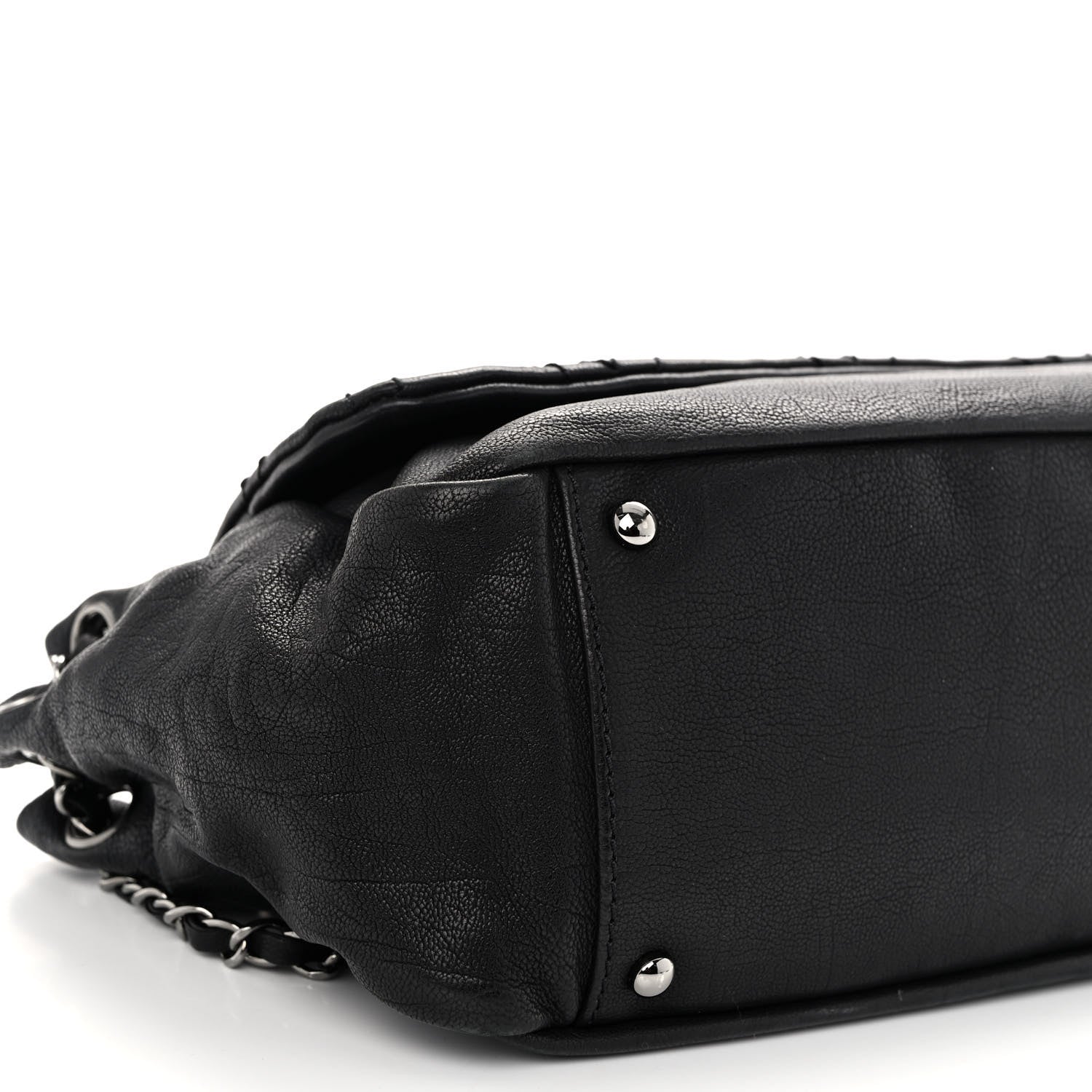 Chanel Calfskin Diamond Stitch Accordion Flap Black 9 of 14