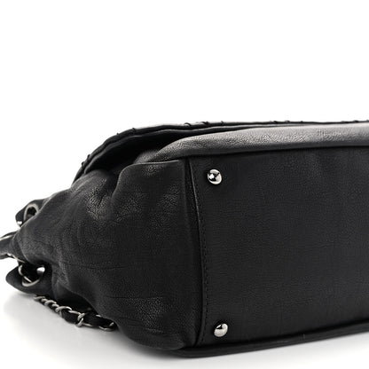 Chanel Calfskin Diamond Stitch Accordion Flap Black 9 of 14