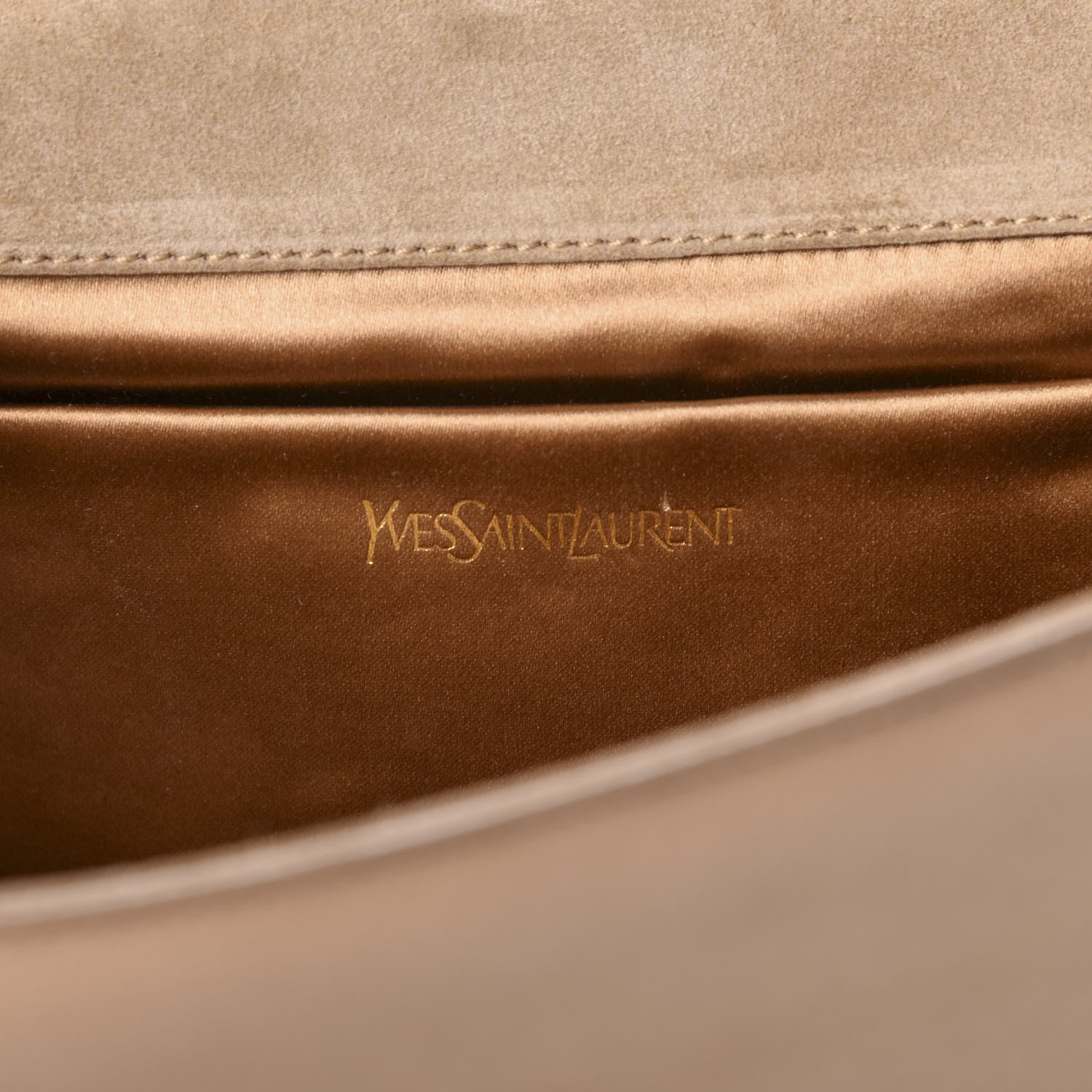 Saint Laurent Lambskin Studded Y Clutch Beige 8 of 10