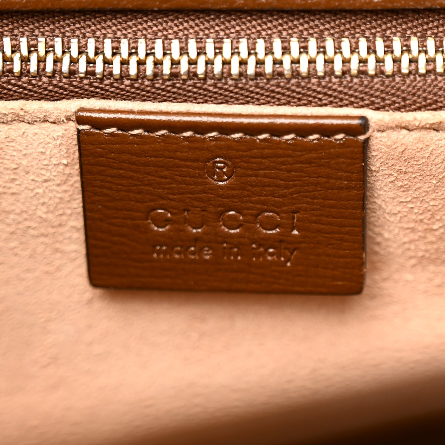 GG Supreme Monogram Horsebit 1955 Shoulder Bag Beige Brown Sugar