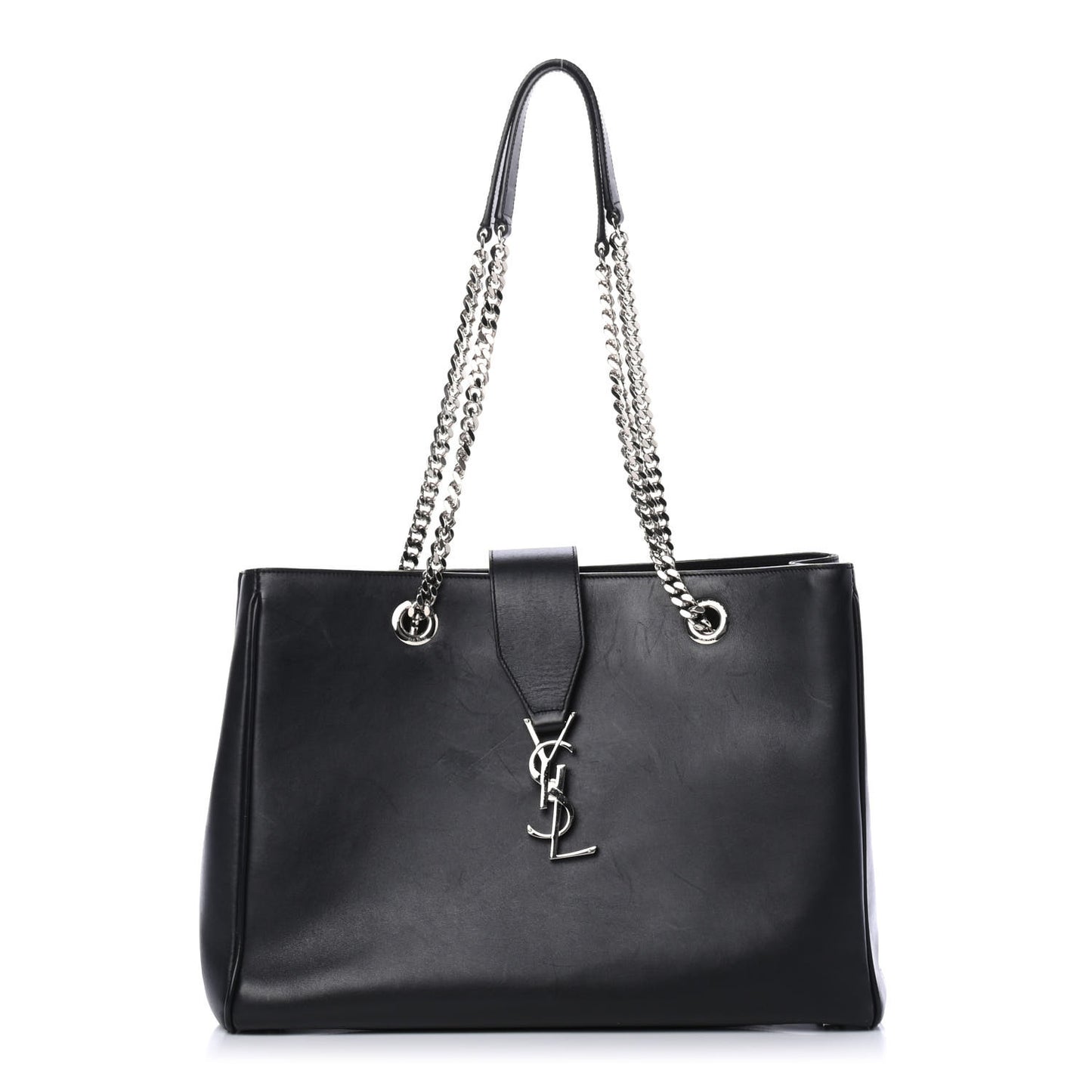 Calfskin Classic Monogram Shopping Bag Black
