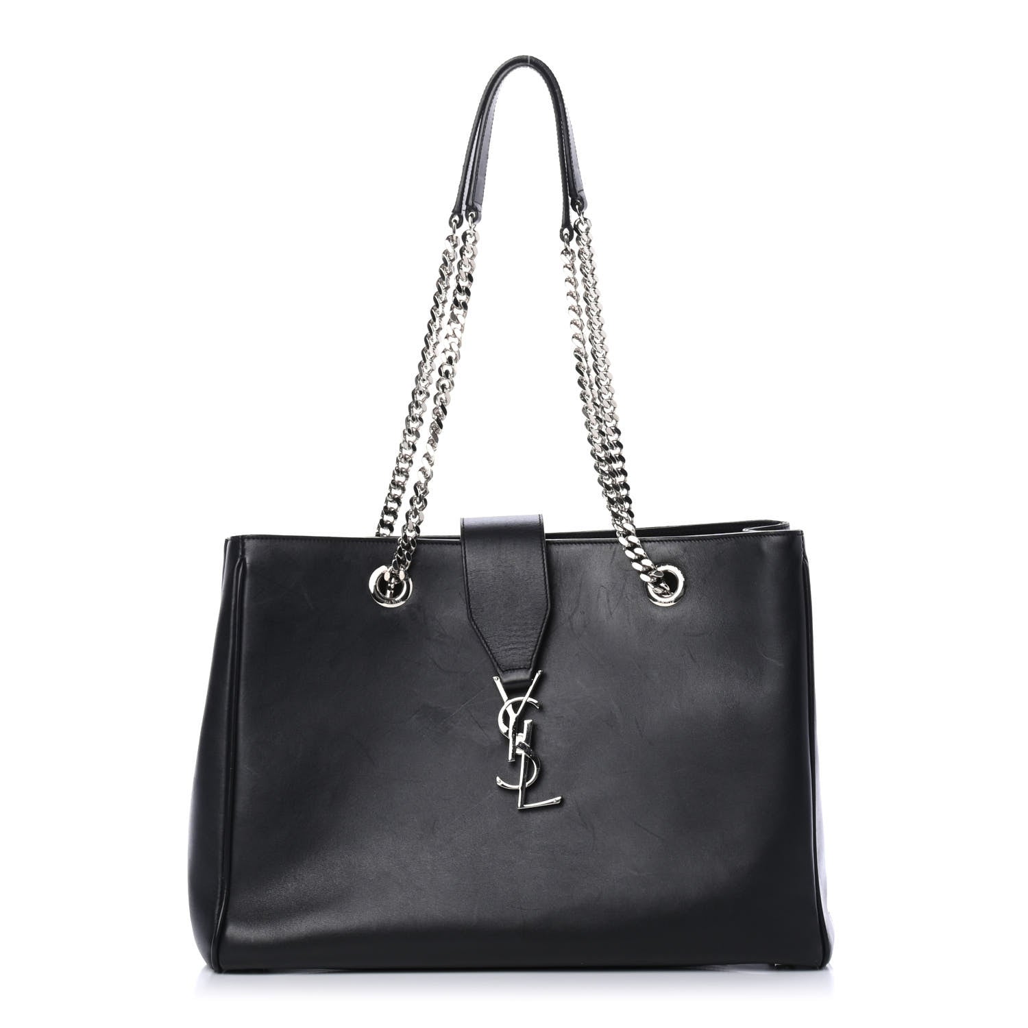 Saint Laurent Calfskin Classic Monogram Shopping Bag Black 1 of 4