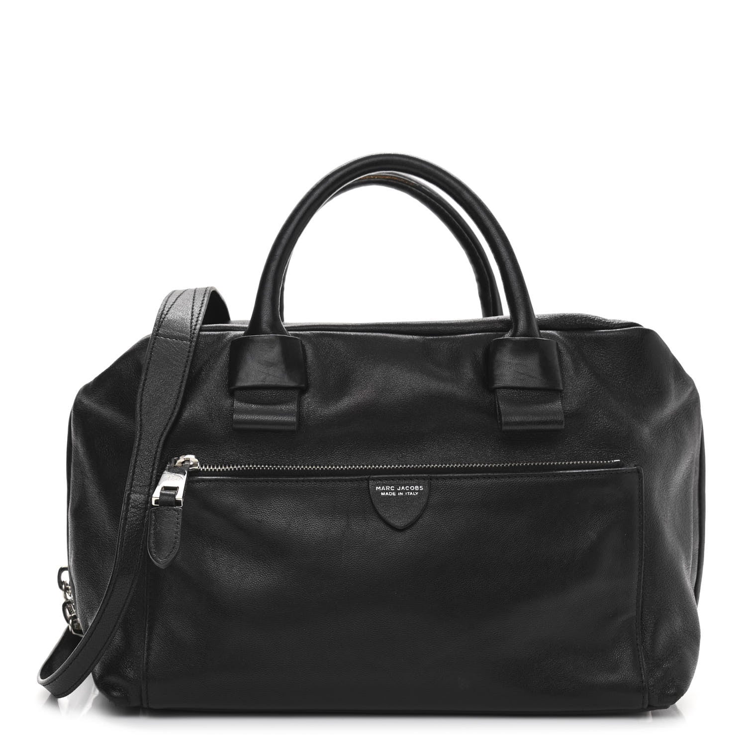 Marc Jacobs Calfskin Satchel Tote Bag Black 1 of 11