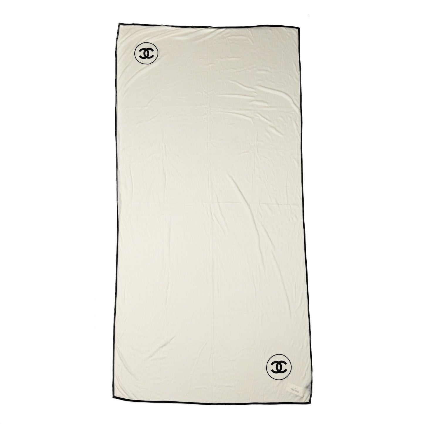 Cashmere Silk CC Scarf White Black