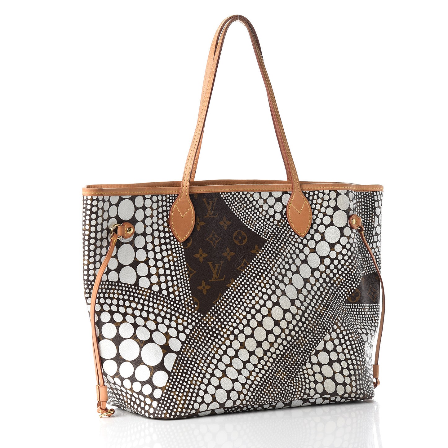 Monogram Kusama Waves Neverfull MM White