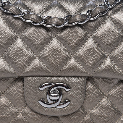 Chanel Metallic Caviar Quilted Mini Rectangular Flap Bronze 8 of 17