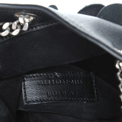 Saint Laurent Lambskin Floral Applique Baby Emmanuelle Bucket Bag Black 7 of 7