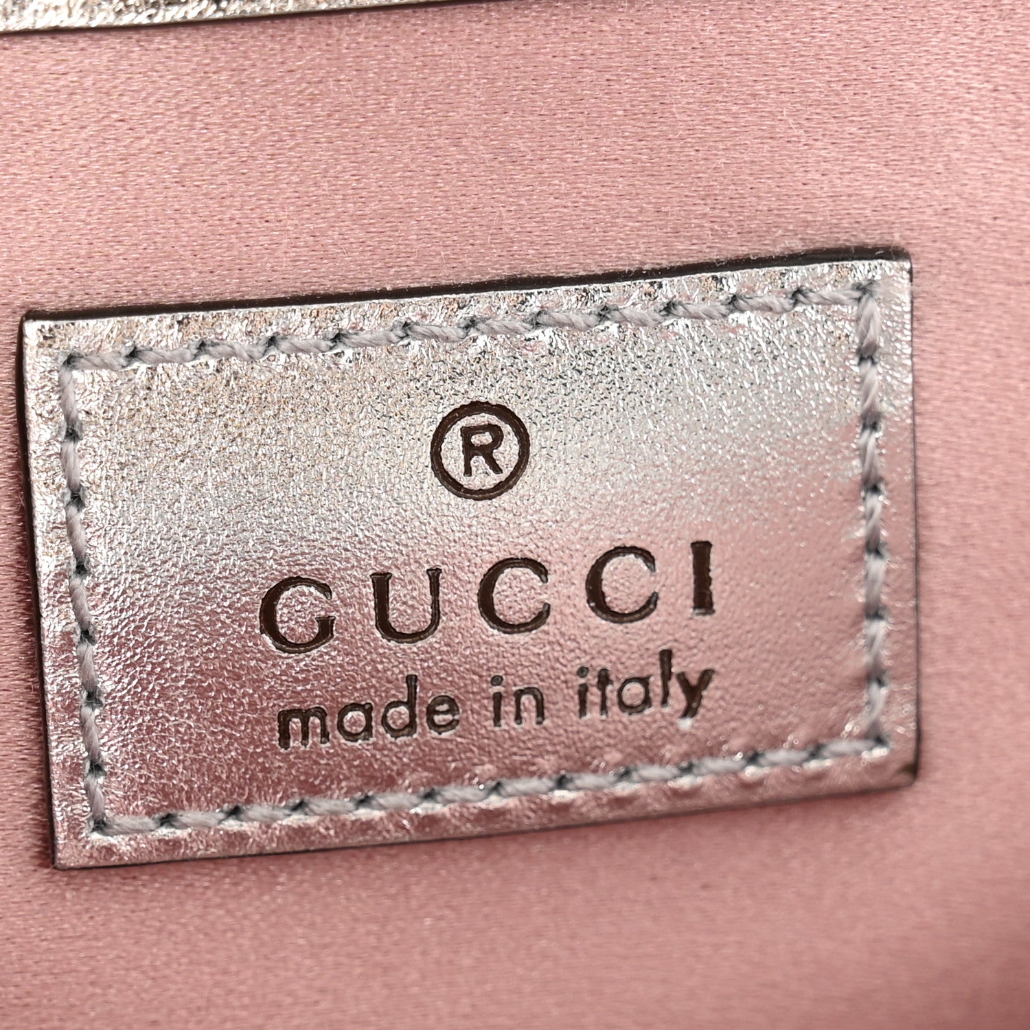 Gucci Iridescent Nappa Chevron Matelasse Super Mini GG Marmont Shoulder Bag Iridescent Escape Pink 6 of 10
