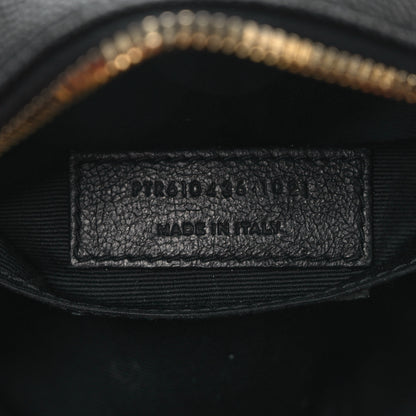 Saint Laurent Grain De Poudre Matelasse Chevron Quilted Round Vinyle Camera Bag Black 7 of 10