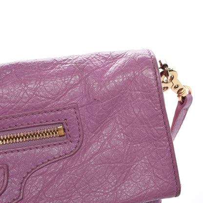Balenciaga Agneau Giant 12 Gold Hardware Envelope Strap Clutch Rose Berlingot 11 of 11