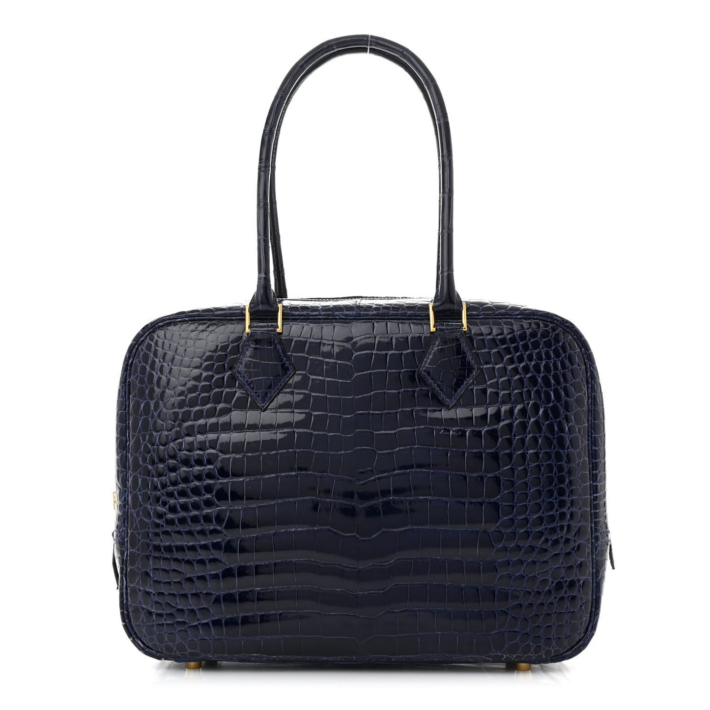 Shiny Niloticus Crocodile Plume Bleu Encre