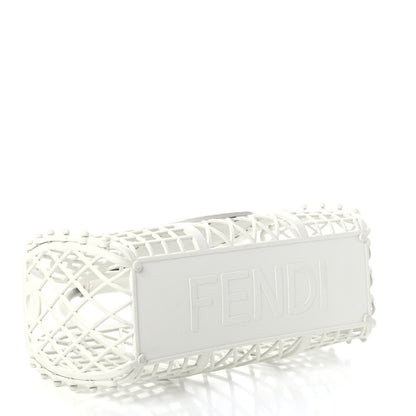 Fendi Recycled Plastic Vitello Liberty Matte Small Fendi Basket White Ice 3 of 4