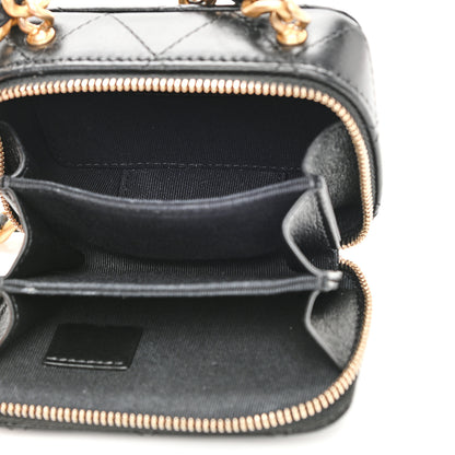 Chanel Lambskin Quilted Mini Lacquered Chain Clutch Black 5 of 10