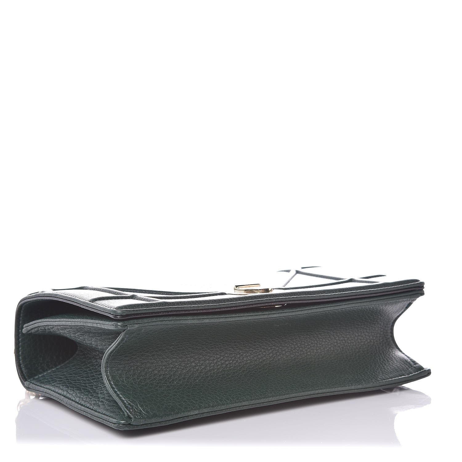 Christian Dior Grained Calfskin Medium Diorama Flap Bag Green 4 of 7