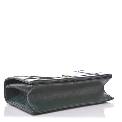 Christian Dior Grained Calfskin Medium Diorama Flap Bag Green 4 of 7