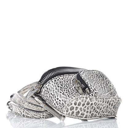 Alexander Wang Pebbled Lambskin Dumbo Fanny Pack Black White 4 of 7