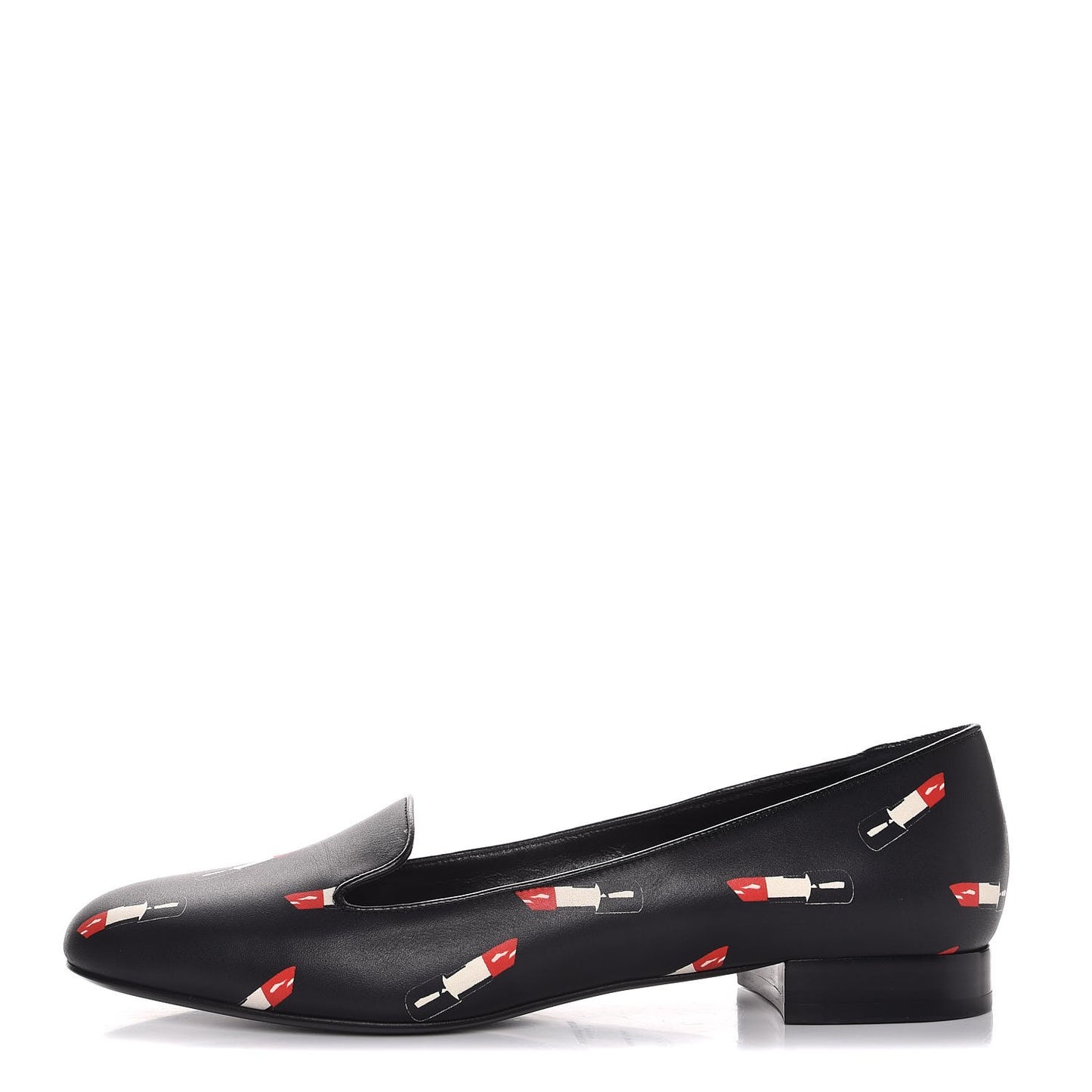 Soft Calfskin Lipstick Print Loafer 39 Black
