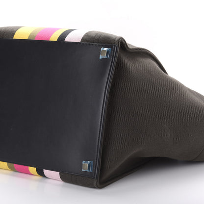 Celine Canvas Striped Medium Phantom Luggage Multicolor 6 of 12