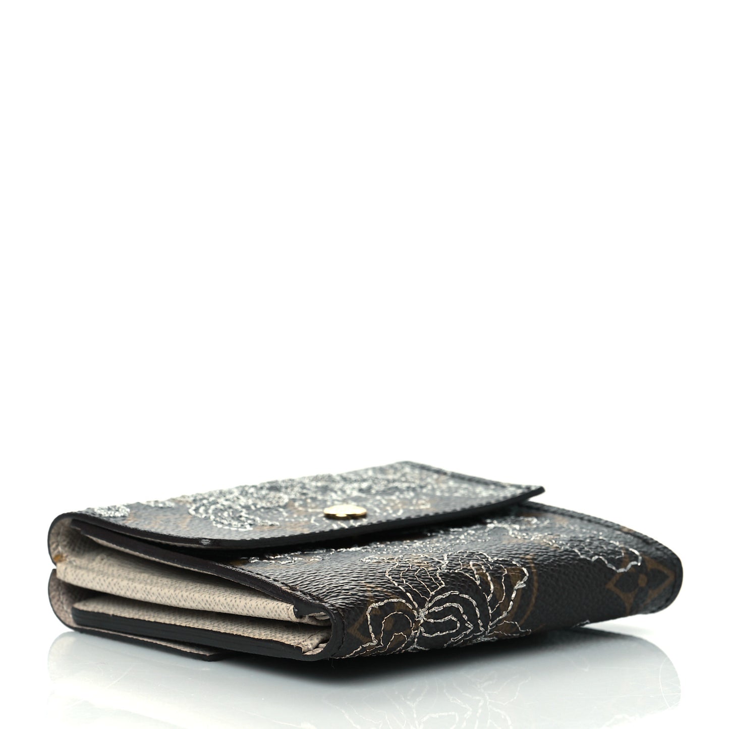Monogram Dentelle Elise Wallet Silver