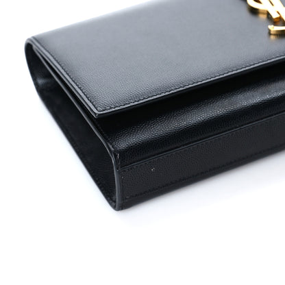 Saint Laurent Grain De Poudre Monogram Cassandre Clutch Black 5 of 8